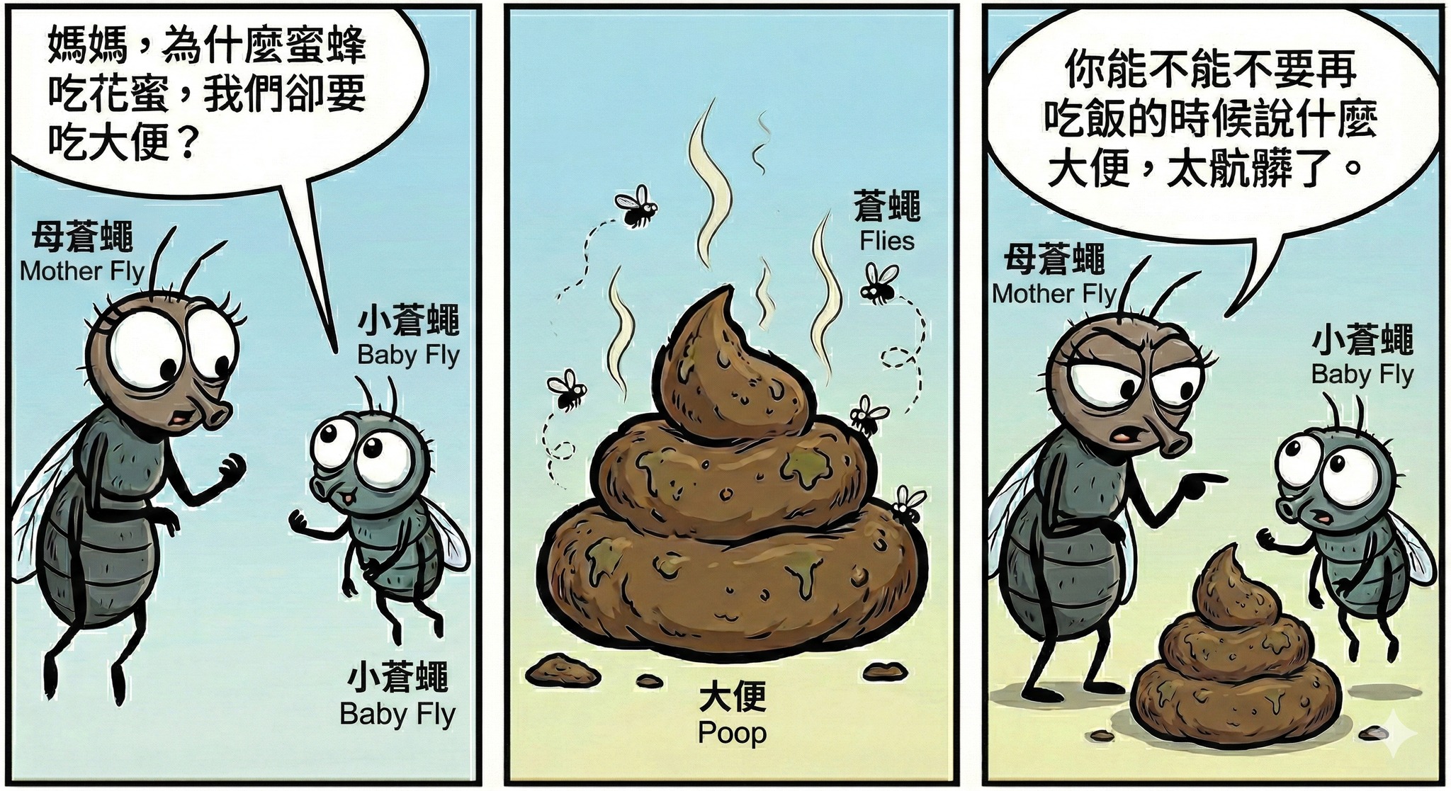 吃飯時別說髒話