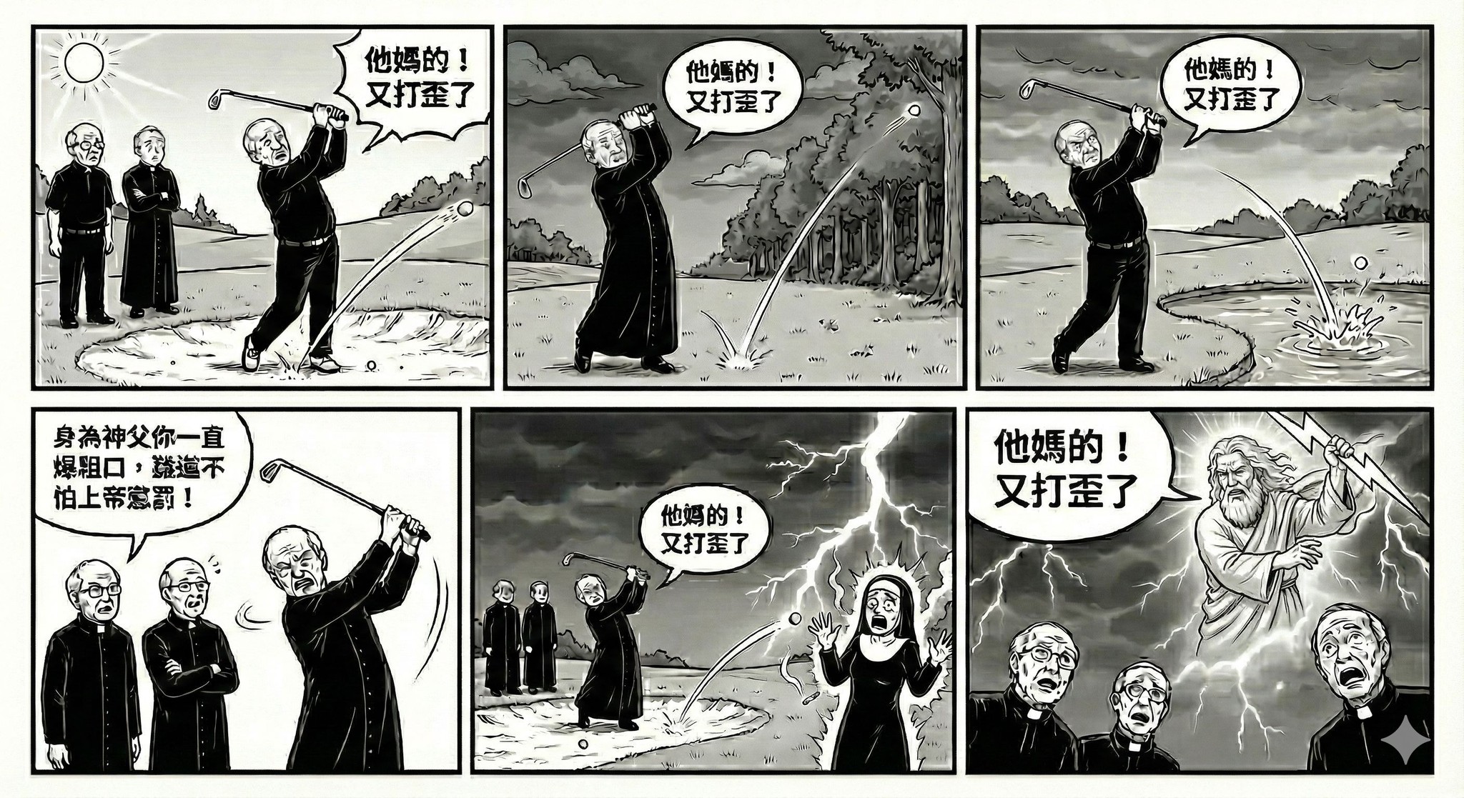 又打歪了
