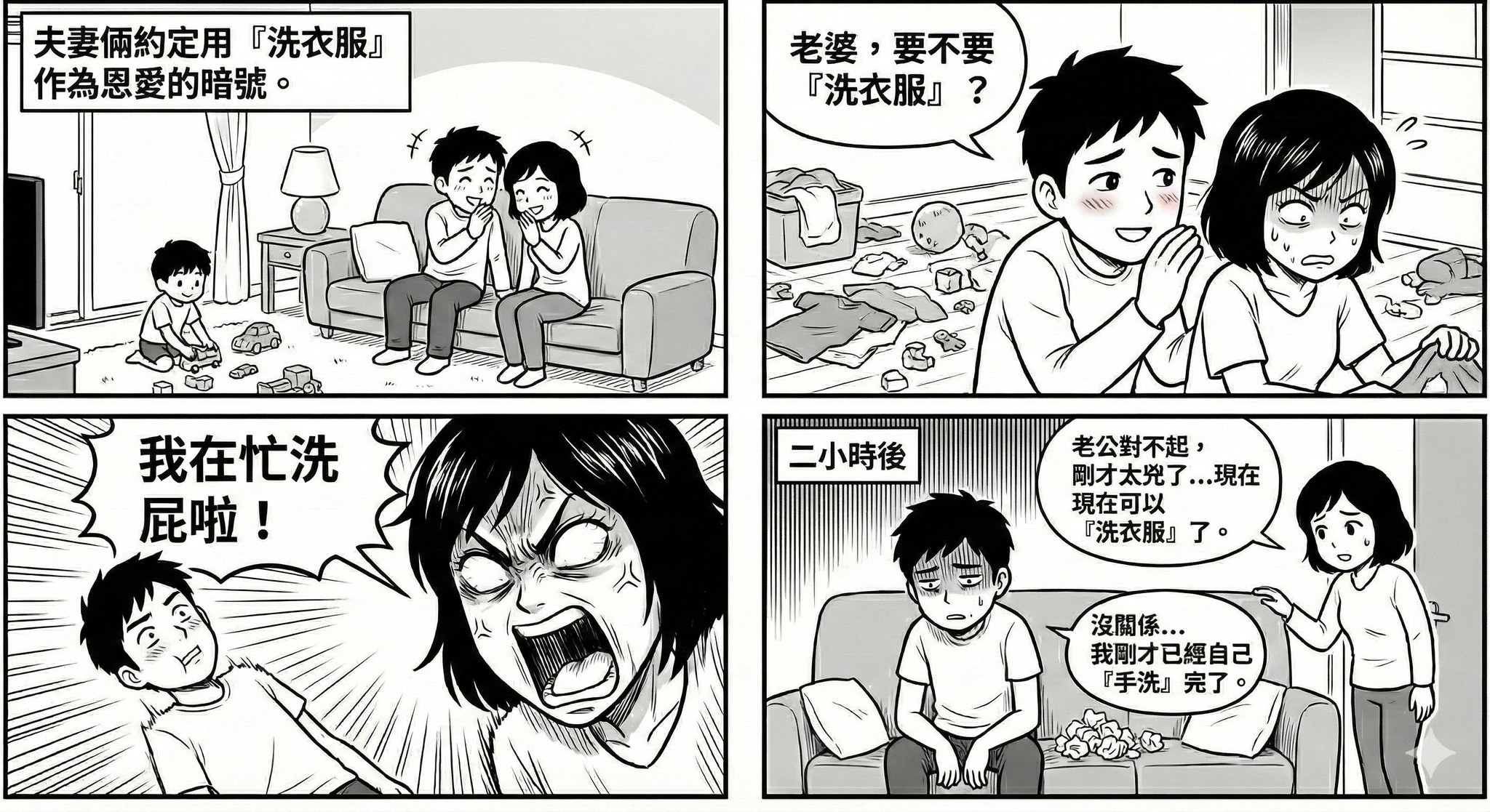 夫妻暗語-洗衣服